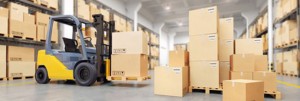 Large Order Fulfillment - Forklift with boxes